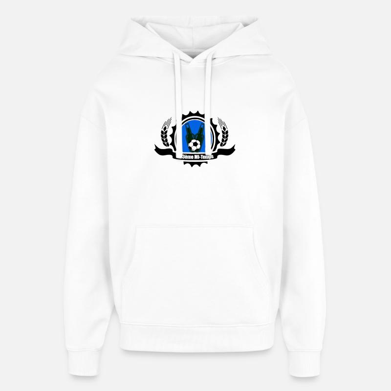 RC 3ème Mi-Temps - Sweat à capuche unisexe Stanley/Stella Oversized - blanc