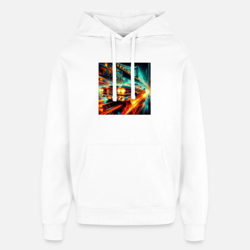 Oldtimer Elektroauto - Oversized Unisex Hoodie von Stanley/Stella - Weiß