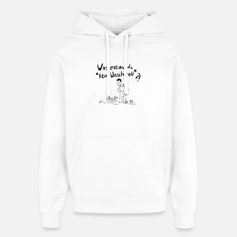 Pas de planche à laver - Sweat à capuche unisexe Stanley/Stella Oversized - blanc