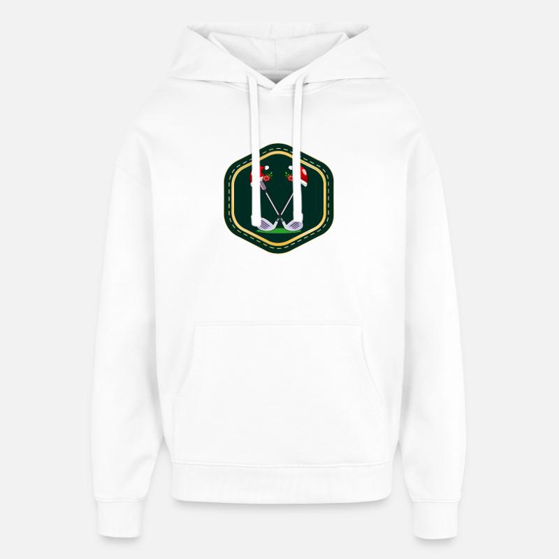 CADEAUX DE NOËL GOLF - Sweat à capuche unisexe Stanley/Stella Oversized - blanc