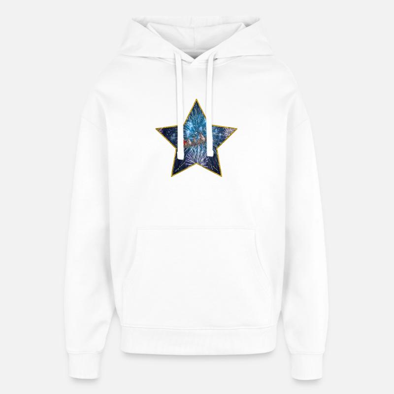 Joyeux Noël Version 3 - Sweat à capuche unisexe Stanley/Stella Oversized - blanc