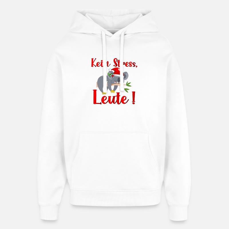 WEIHNACHTEN STRESS KOALA BÄR - Oversized Unisex Hoodie von Stanley/Stella - Weiß