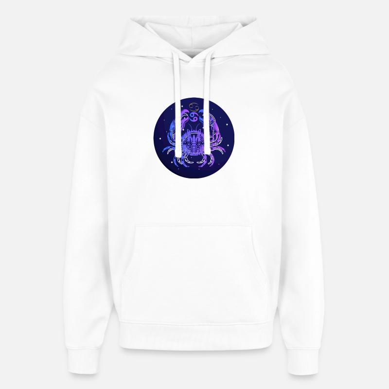 Créativité étoilée du cancer - Sweat à capuche unisexe Stanley/Stella Oversized - blanc