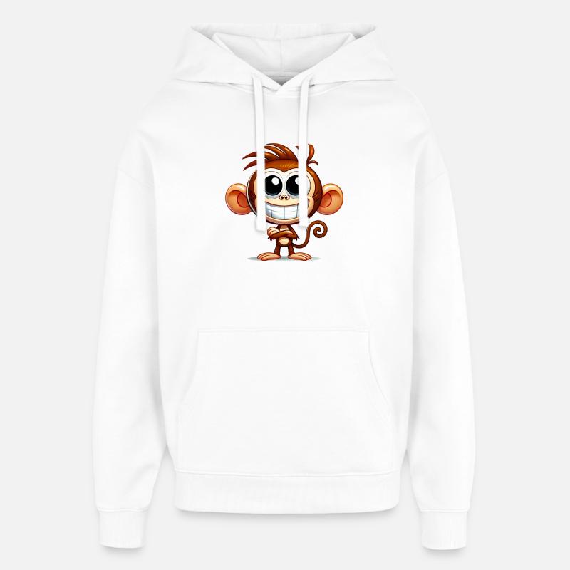 Singe - Sweat à capuche unisexe Stanley/Stella Oversized - blanc
