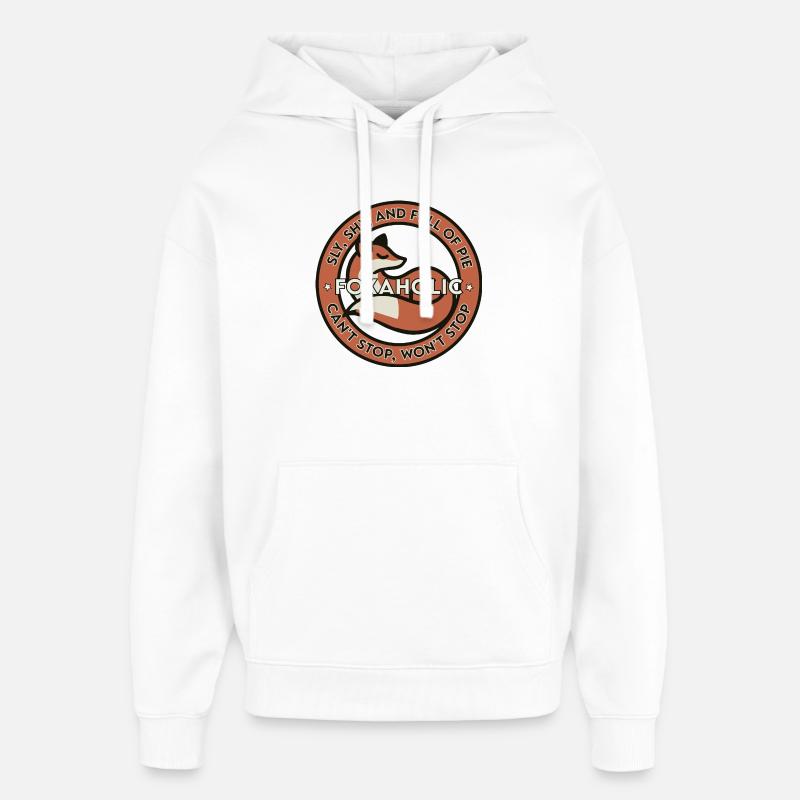 Accro au renard - Sweat à capuche unisexe Stanley/Stella Oversized - blanc