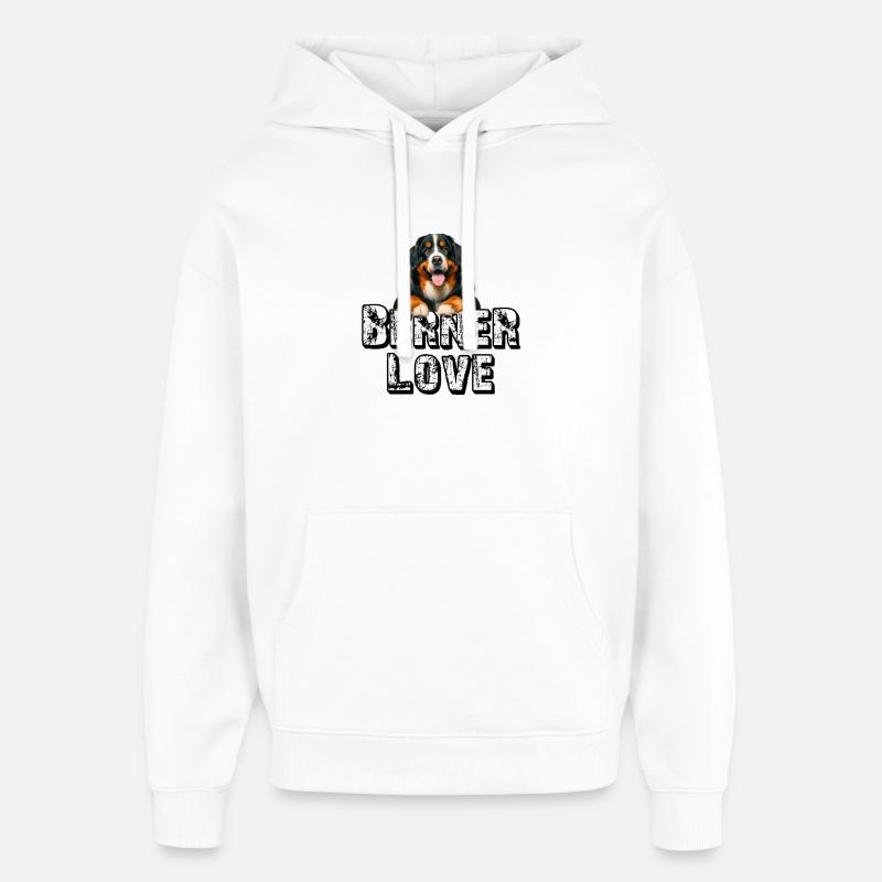 Bouvier bernois - Sweat à capuche unisexe Stanley/Stella Oversized - blanc