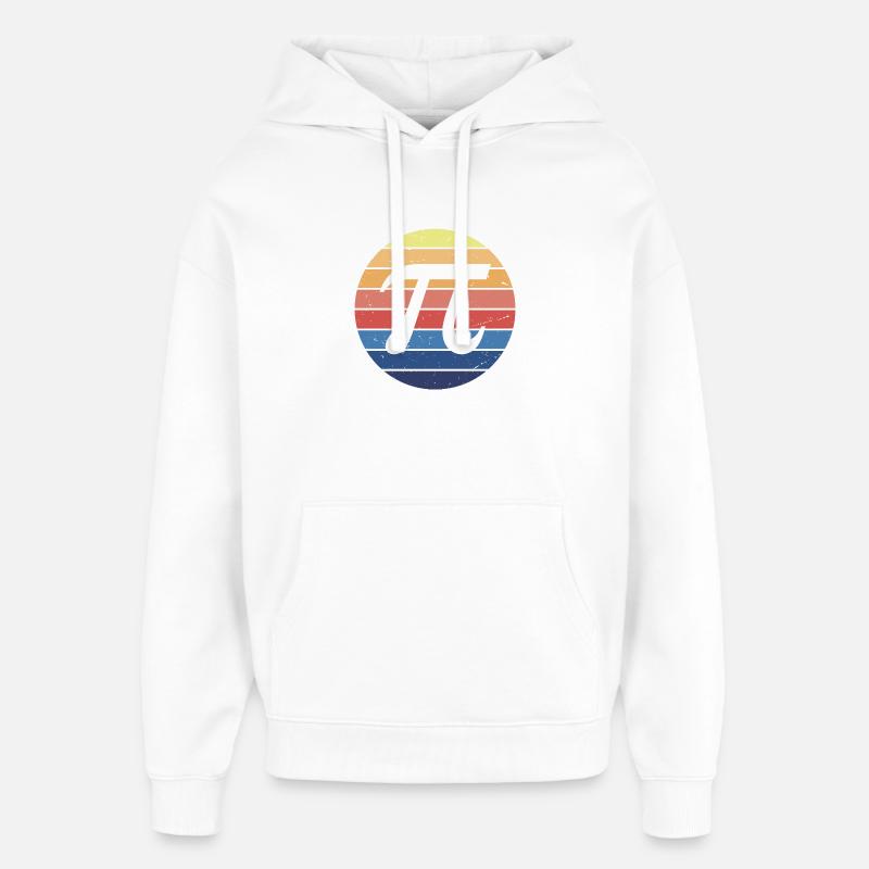 Math Pi Rétro - Sweat à capuche unisexe Stanley/Stella Oversized - blanc