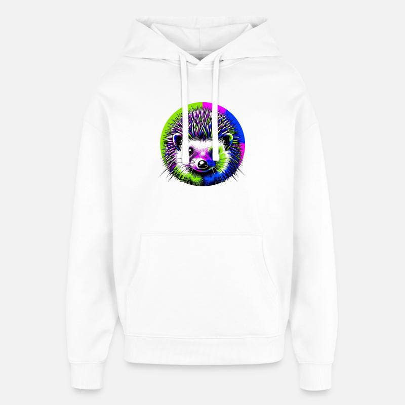 Igel - Oversized Unisex Hoodie von Stanley/Stella - Weiß