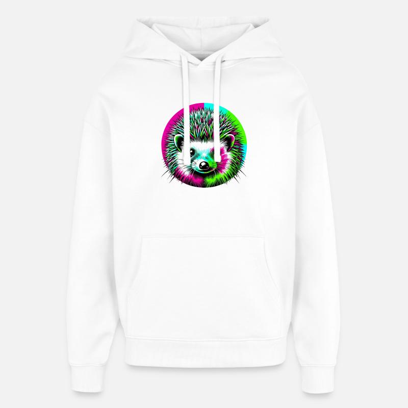 Igel - Oversized Unisex Hoodie von Stanley/Stella - Weiß