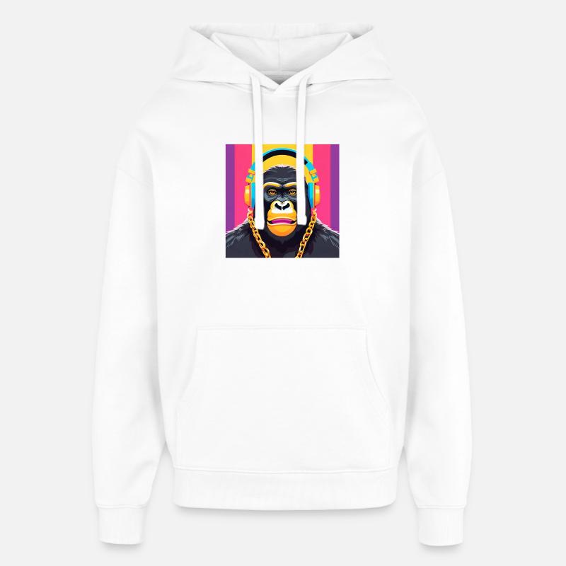 Gorilla, Primat, Affe - Oversized Unisex Hoodie von Stanley/Stella - Weiß