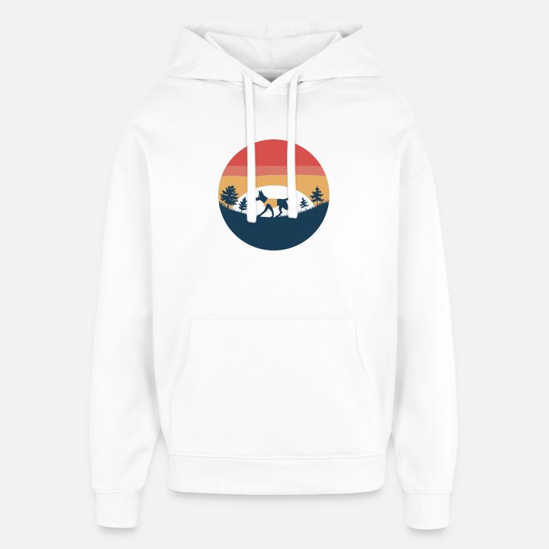 Chien Randonneur - Sweat à capuche unisexe Stanley/Stella Oversized - blanc