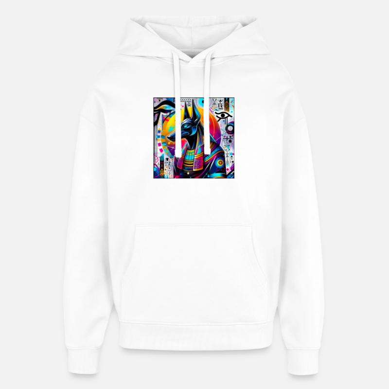 Anubis - Sweat à capuche unisexe Stanley/Stella Oversized - blanc