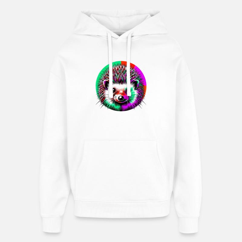 Igel - Oversized Unisex Hoodie von Stanley/Stella - Weiß