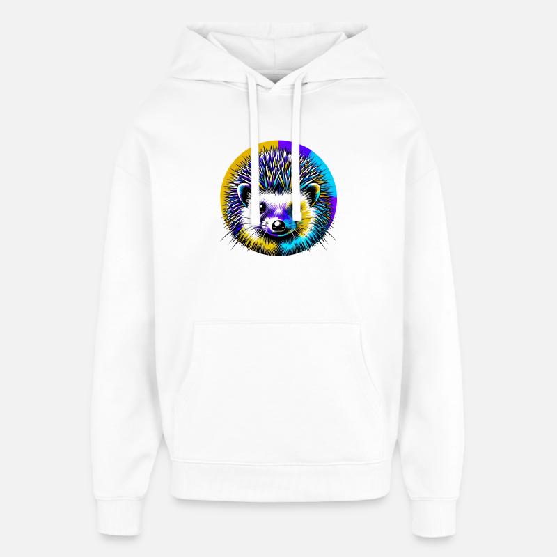 Igel - Oversized Unisex Hoodie von Stanley/Stella - Weiß