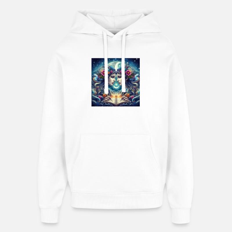 GÉMEAUX -\ Zodiaque - Sweat à capuche unisexe Stanley/Stella Oversized - blanc