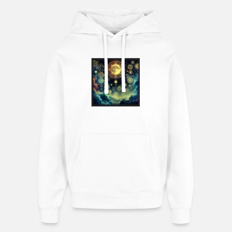 Astrologie mystique - Sweat à capuche unisexe Stanley/Stella Oversized - blanc