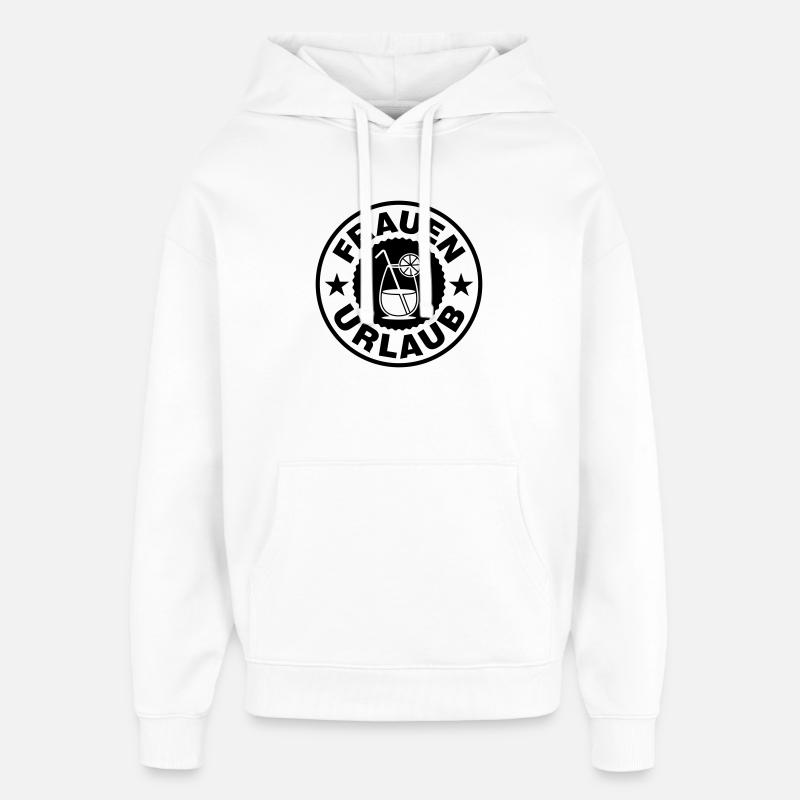 Cocktail des Fêtes pour femmes - Sweat à capuche unisexe Stanley/Stella Oversized - blanc