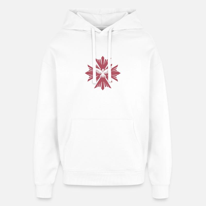 Colombe divine de la paix - Sweat à capuche unisexe Stanley/Stella Oversized - blanc