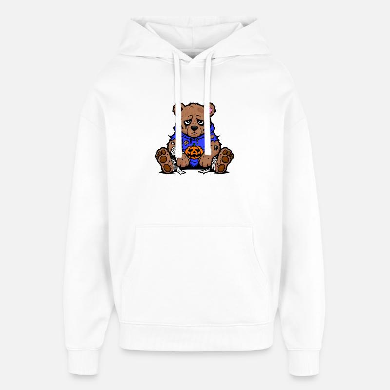 Ours d’Halloween - Sweat à capuche unisexe Stanley/Stella Oversized - blanc