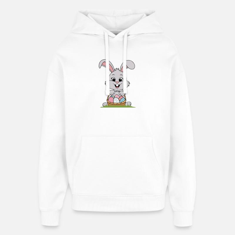 Cute Easter Rabbit - Oversized Unisex Hoodie by Stanley/Stella - white