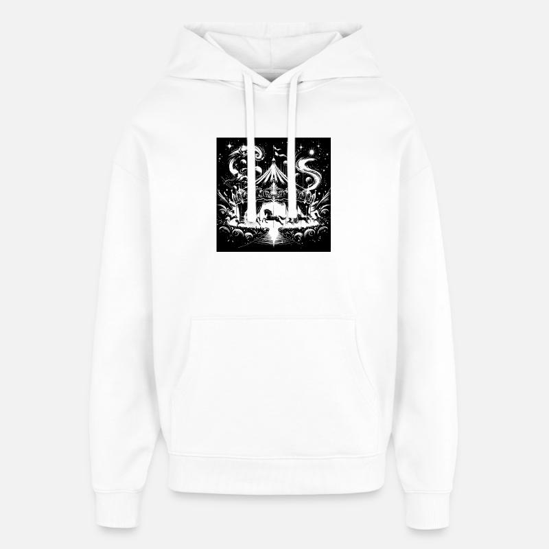 Cirque Abstrait Dégradé - Sweat à capuche unisexe Stanley/Stella Oversized - blanc