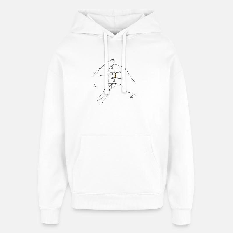 MJR - Mariage - Sweat à capuche unisexe Stanley/Stella Oversized - blanc