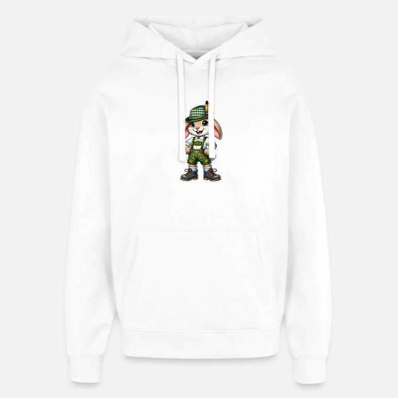 Lapin bavarois - Sweat à capuche unisexe Stanley/Stella Oversized - blanc