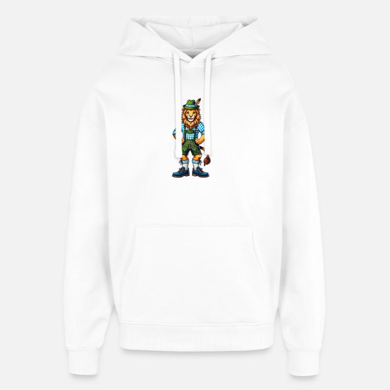 Bayerischer Löwe - Oversized Unisex Hoodie von Stanley/Stella - Weiß