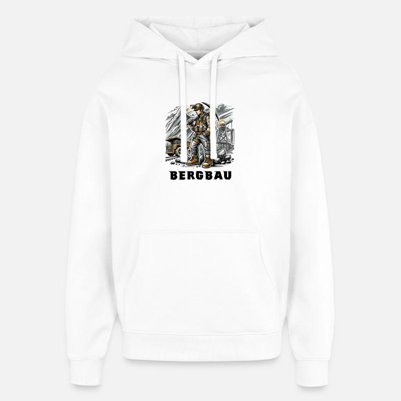 Travail acharné dans l’exploitation minière - Sweat à capuche unisexe Stanley/Stella Oversized - blanc