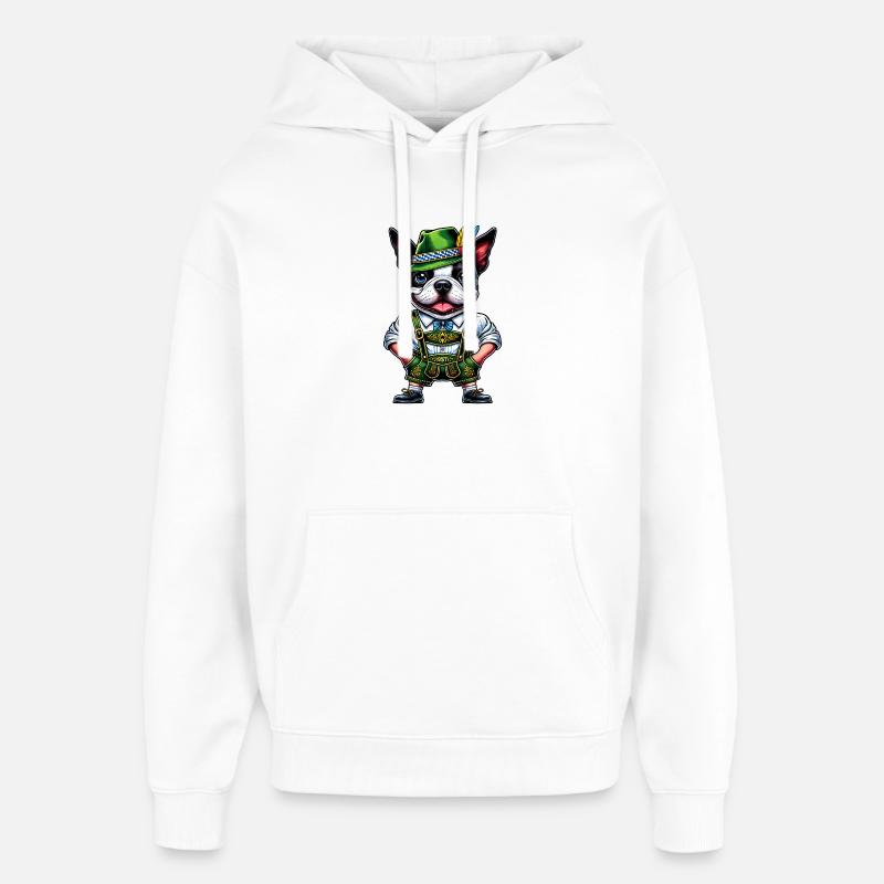 Bostie en costume traditionnel - Sweat à capuche unisexe Stanley/Stella Oversized - blanc