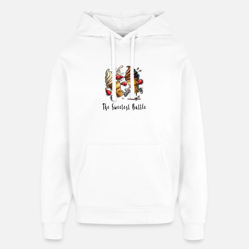 Der süße Wettkampf / Eiscreme - Oversized Unisex Hoodie von Stanley/Stella - Weiß