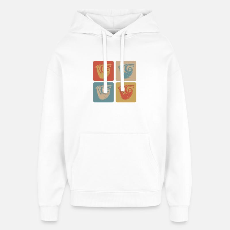 Entspanntes Faultier – Nimm’s locker - Oversized Unisex Hoodie von Stanley/Stella - Weiß