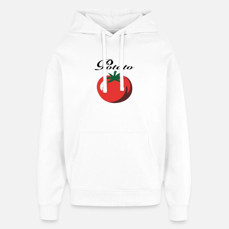 Pomme de terre - Sweat à capuche unisexe Stanley/Stella Oversized - blanc