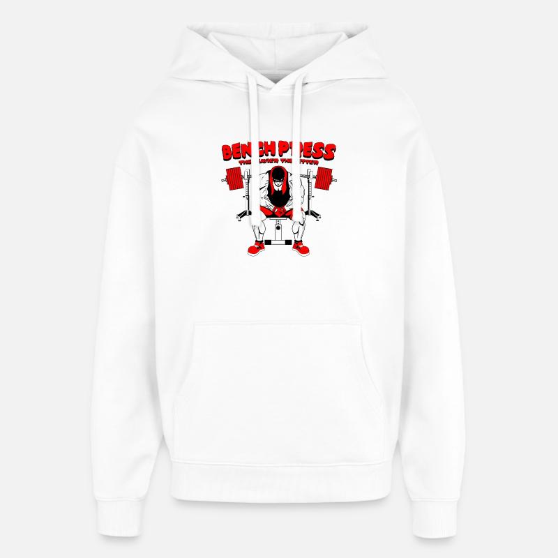 Développé couché sin style ville - Sweat à capuche unisexe Stanley/Stella Oversized - blanc