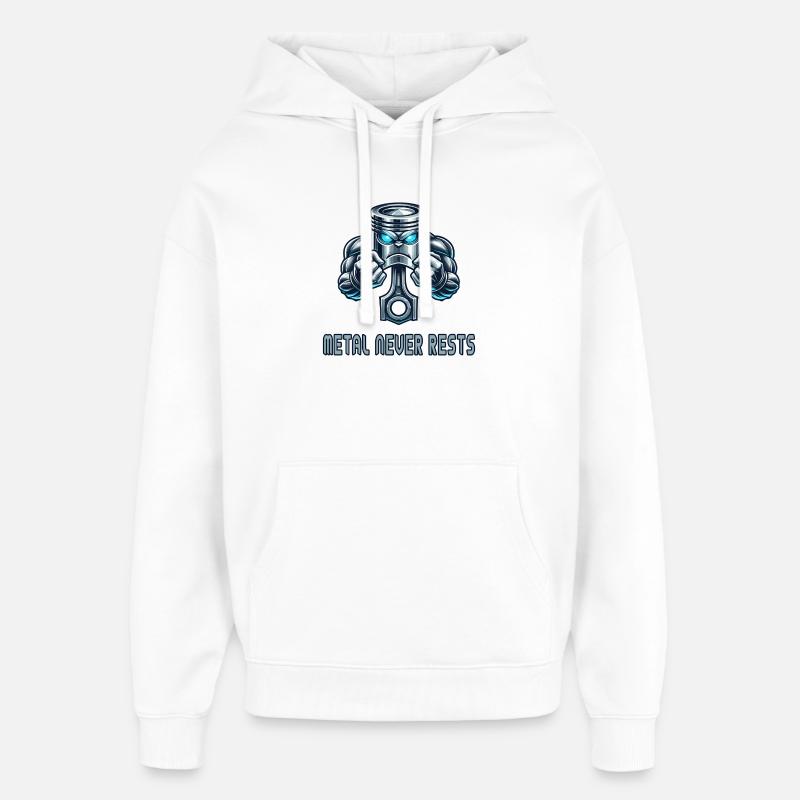 Conception de puissance du piston - Sweat à capuche unisexe Stanley/Stella Oversized - blanc