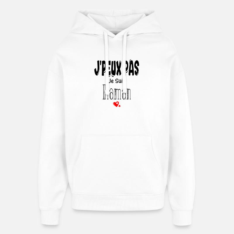 J'Peux Pas Je suis Maman - Sweat à capuche unisexe Stanley/Stella Oversized - blanc