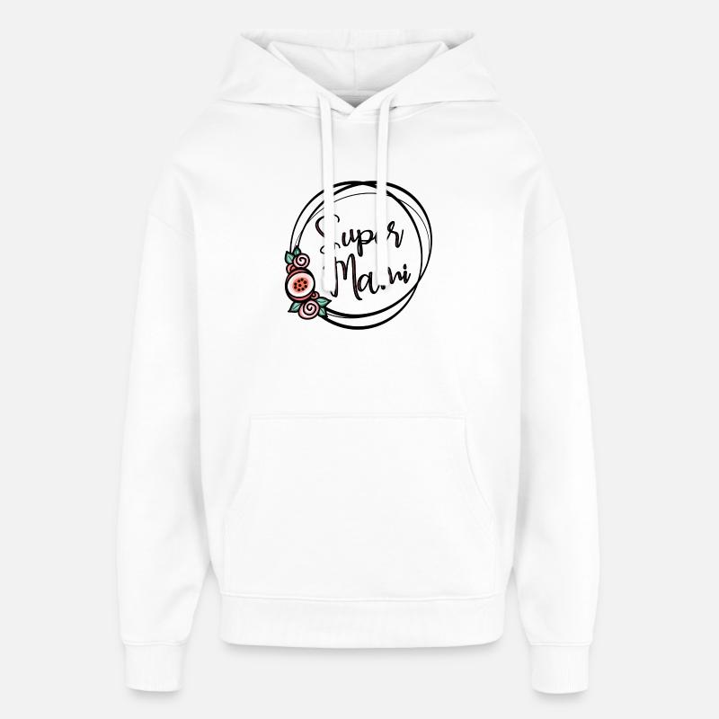 Maman géniale - Sweat à capuche unisexe Stanley/Stella Oversized - blanc