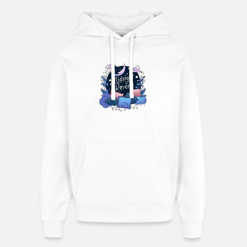 Midnight Reverie - Sweat à capuche unisexe Stanley/Stella Oversized - blanc