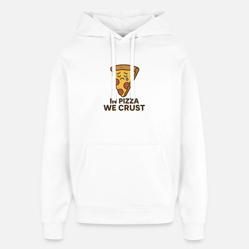 In Pizza We Crust - Oversized Unisex Hoodie von Stanley/Stella - Weiß