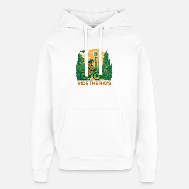 Ride the Rays - Oversized Unisex Hoodie von Stanley/Stella - Weiß