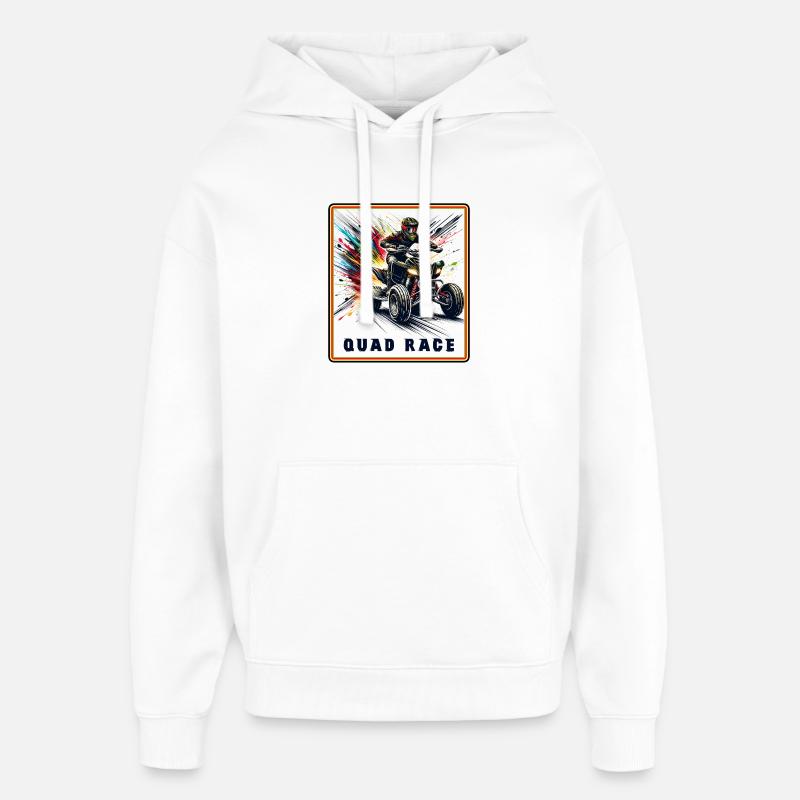 Quad Race – Speed Explosion - Oversized Unisex Hoodie von Stanley/Stella - Weiß