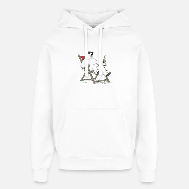 ChillBear - Oversized Unisex Hoodie von Stanley/Stella - Weiß