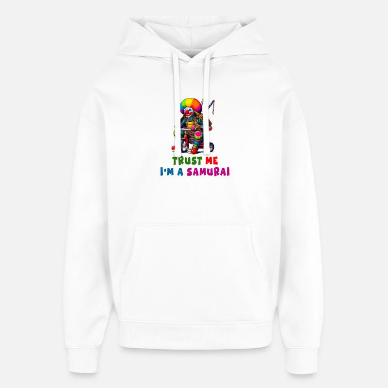 Clown samouraï - Sweat à capuche unisexe Stanley/Stella Oversized - blanc