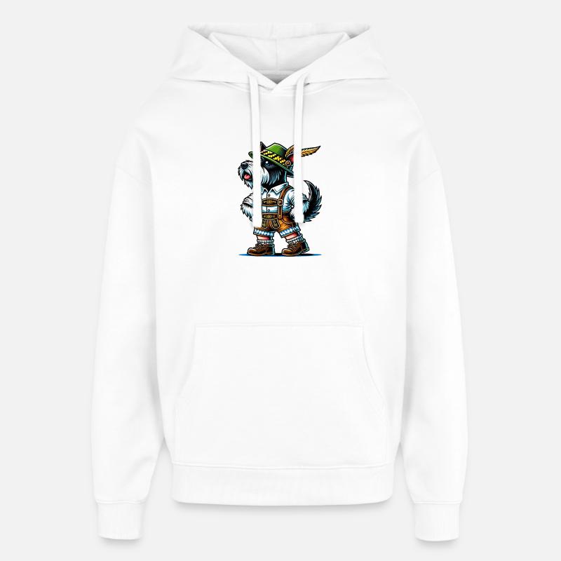 Terrier écossais de Bavière - Sweat à capuche unisexe Stanley/Stella Oversized - blanc