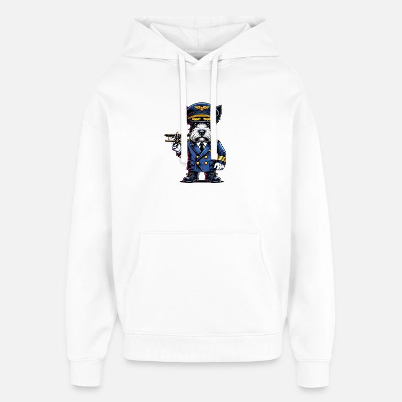 Scottish Terrier Pilot - Oversized Unisex Hoodie von Stanley/Stella - Weiß