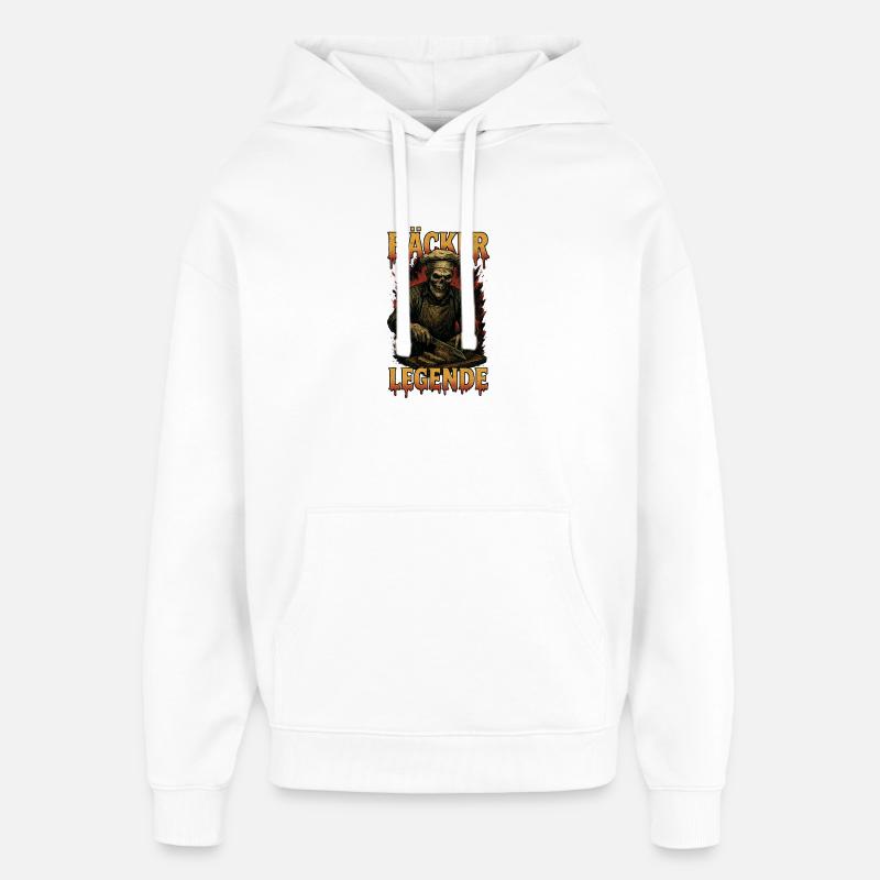 Légende du boulanger - Sweat à capuche unisexe Stanley/Stella Oversized - blanc