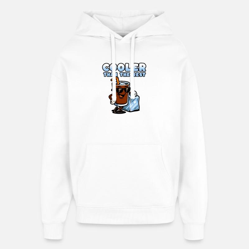 Cola-Figur mit Eiscreme und Sonnenbrille - Oversized Unisex Hoodie von Stanley/Stella - Weiß