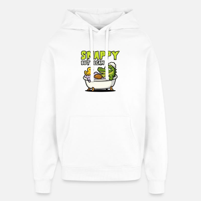 Un scapou dans le jacuzzi - Sweat à capuche unisexe Stanley/Stella Oversized - blanc