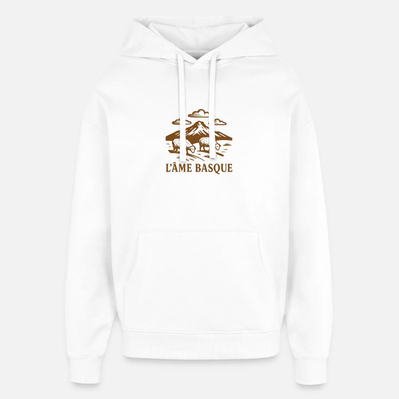 L'Âme Baskischer rustikaler Stil - Oversized Unisex Hoodie von Stanley/Stella - Weiß