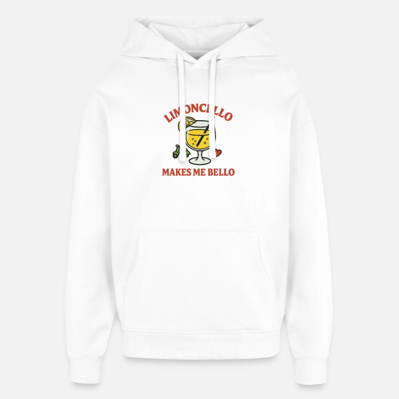 Limoncello Plaisir Illustration - Sweat à capuche unisexe Stanley/Stella Oversized - blanc